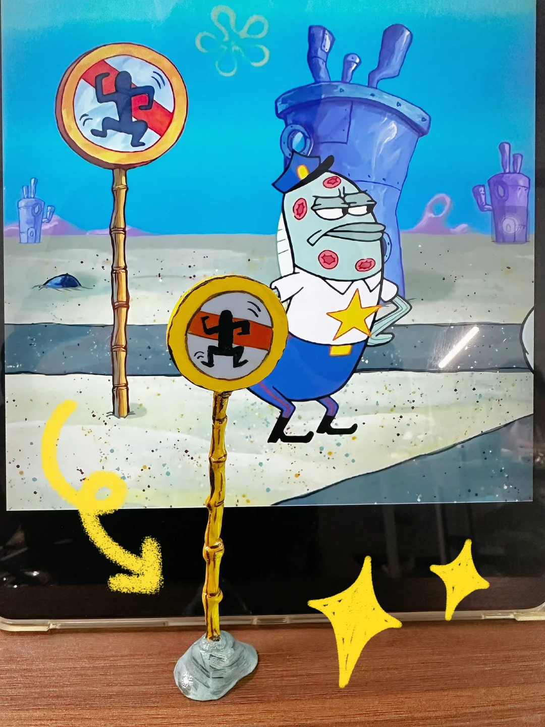 石塑黏土 | 海绵宝宝警示牌（教程）