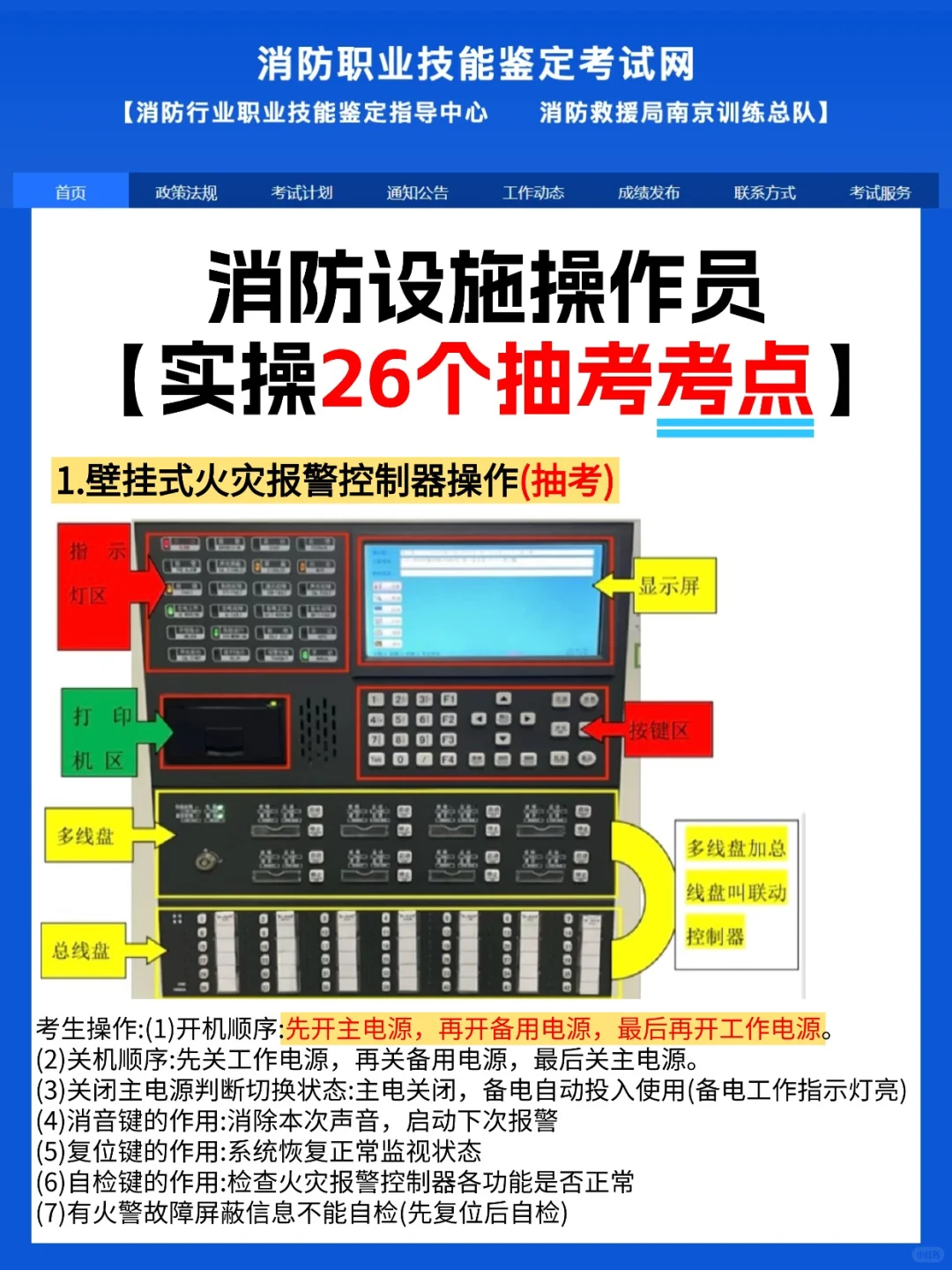 消防设施操作员【实操26个考点】