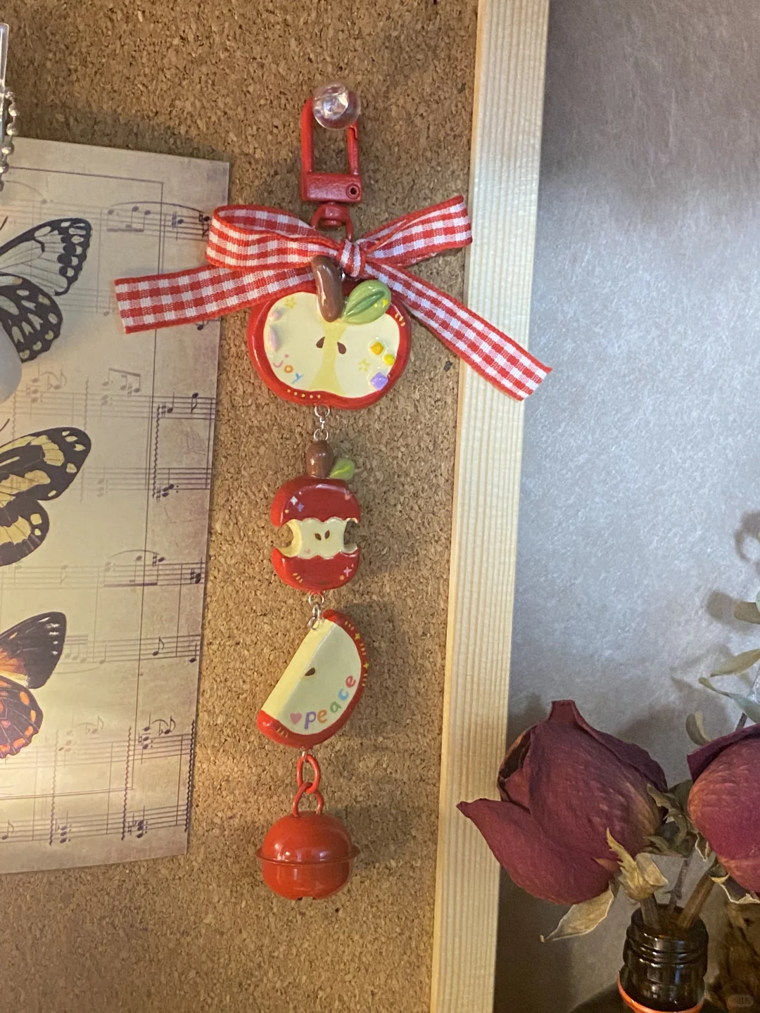 石塑粘土 | ?苹果挂链冰箱贴