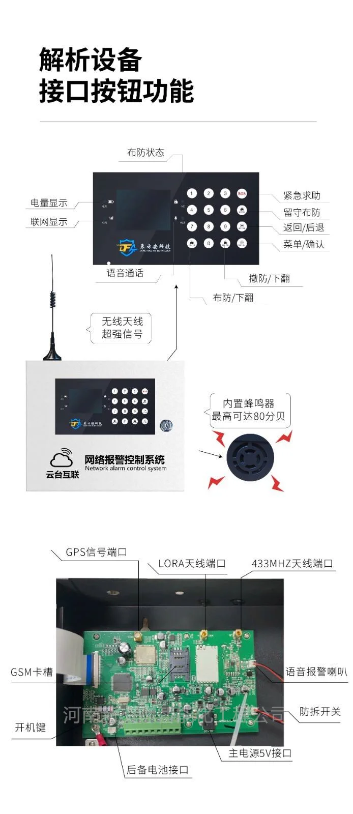 卧龙HKNA自动报警设备一开一关按钮开关