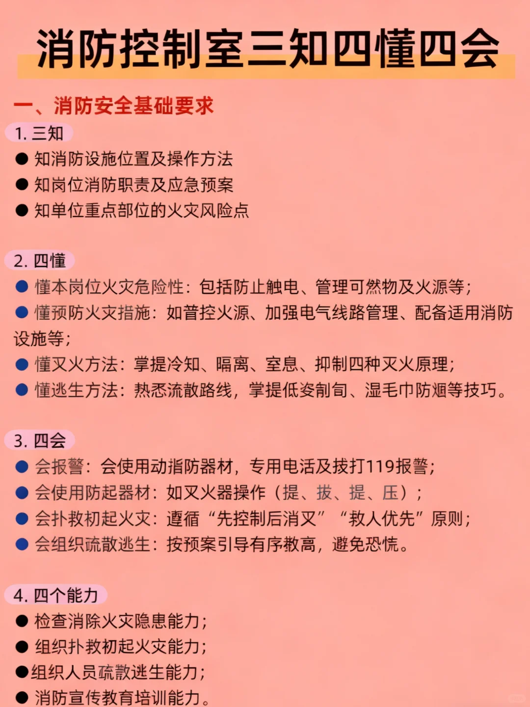 ?消防控制室 三知四懂四会
