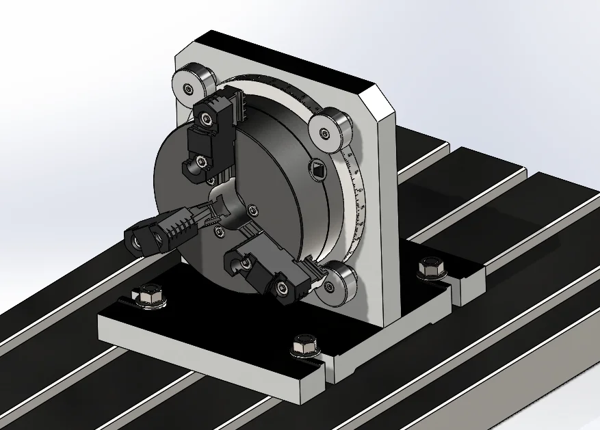 铣床装配旋转三爪卡盘夹具设计|机床设计