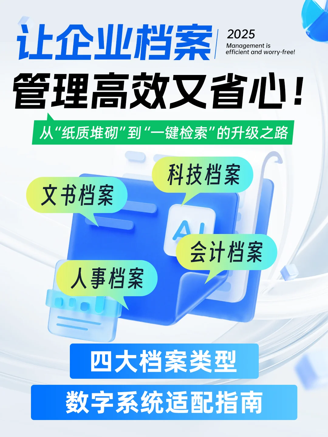 四大档案数字化转型，企业管理轻松到飞起✨