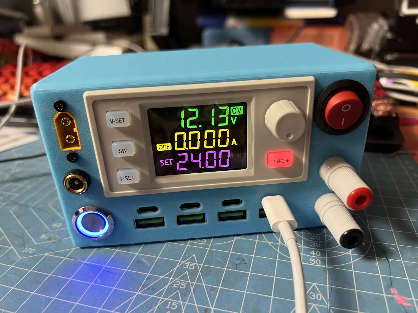 DIY手搓可调电源/桌面充电站，单C口充电80W