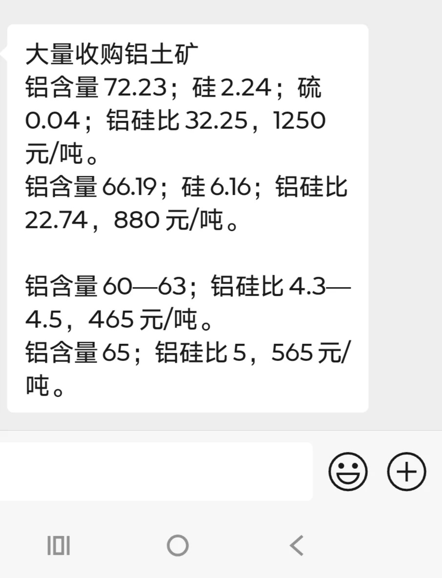 大量收购铝土矿