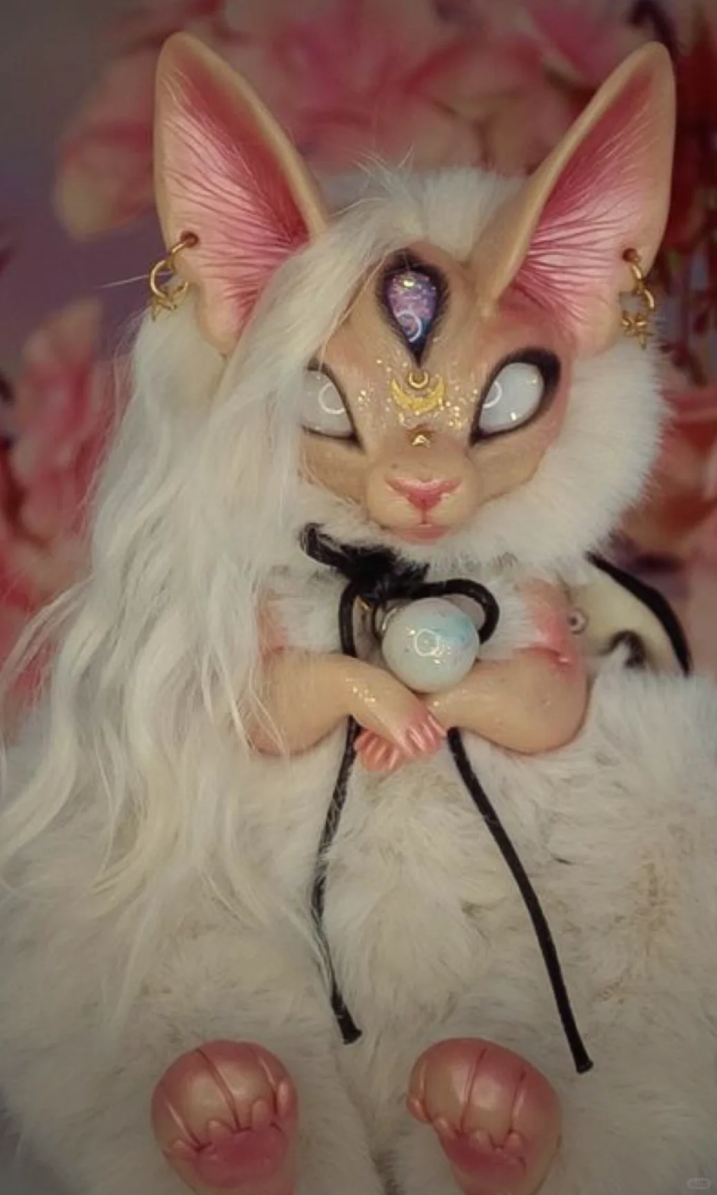 石塑黏土灵猫创意手工雕刻兽偶?-黏土艺术