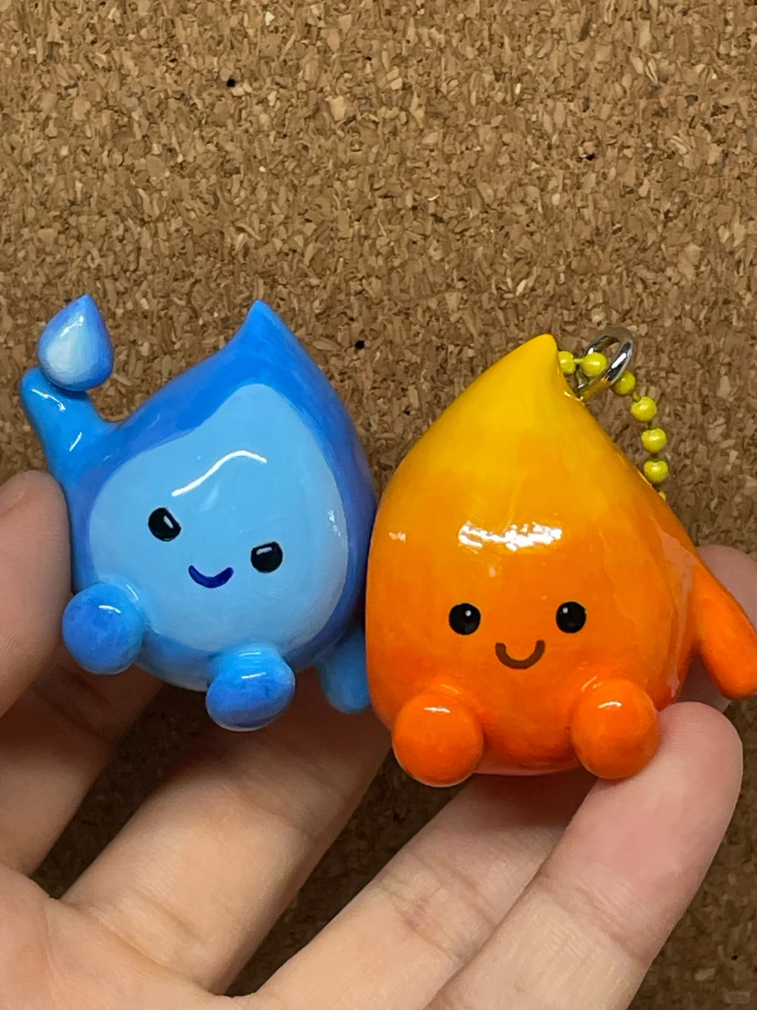 我的粘土小火人也变蓝了?