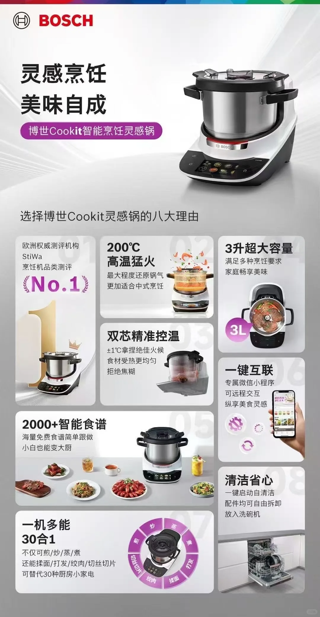 博世Cookit智能烹饪机，做饭新体验！