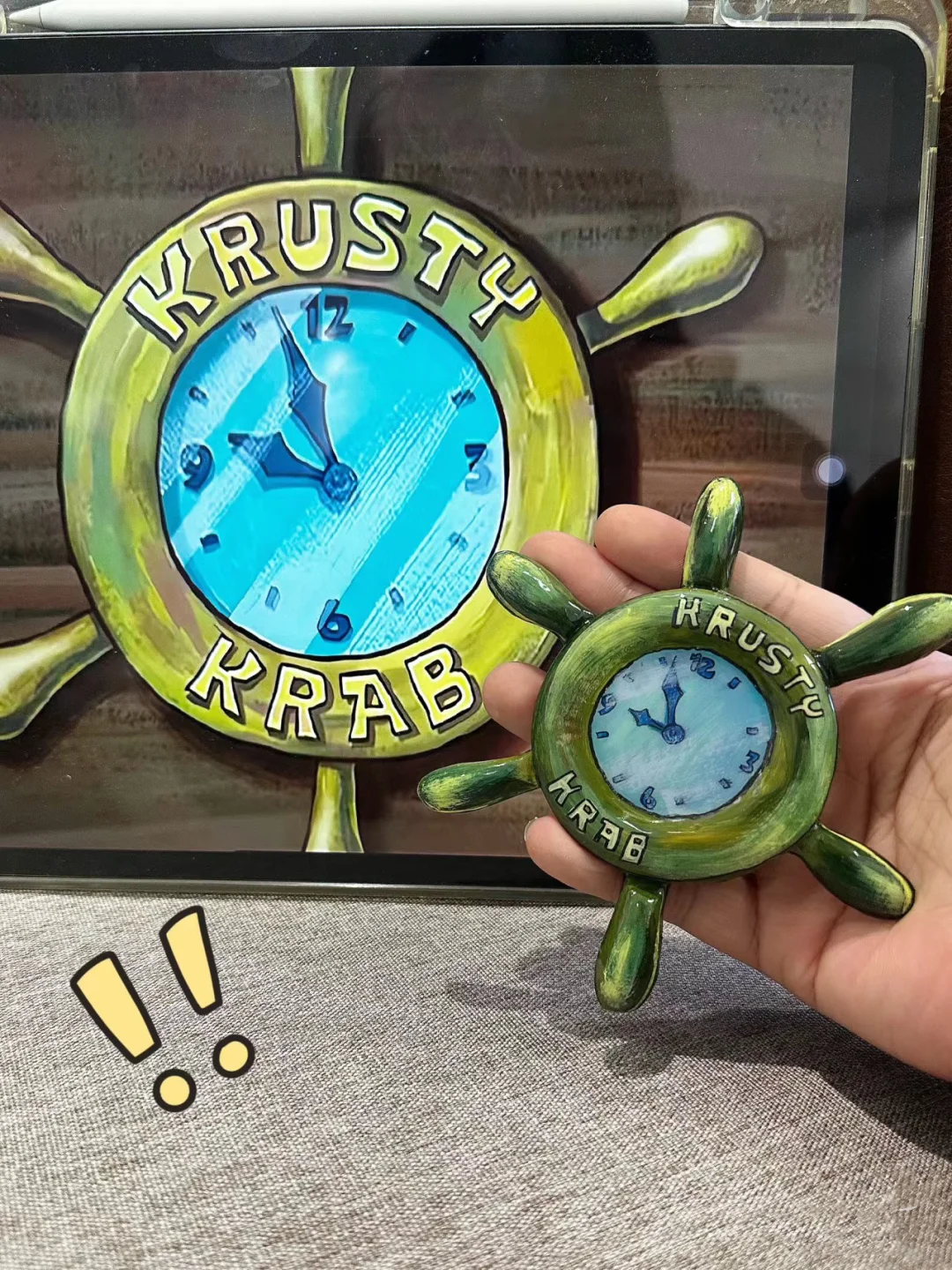 石塑黏土| 海绵宝宝之船舵表（组装）