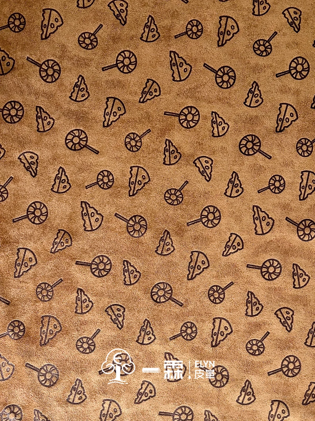 奶酪棒棒糖绒布印花面料，可爱到犯规啦！