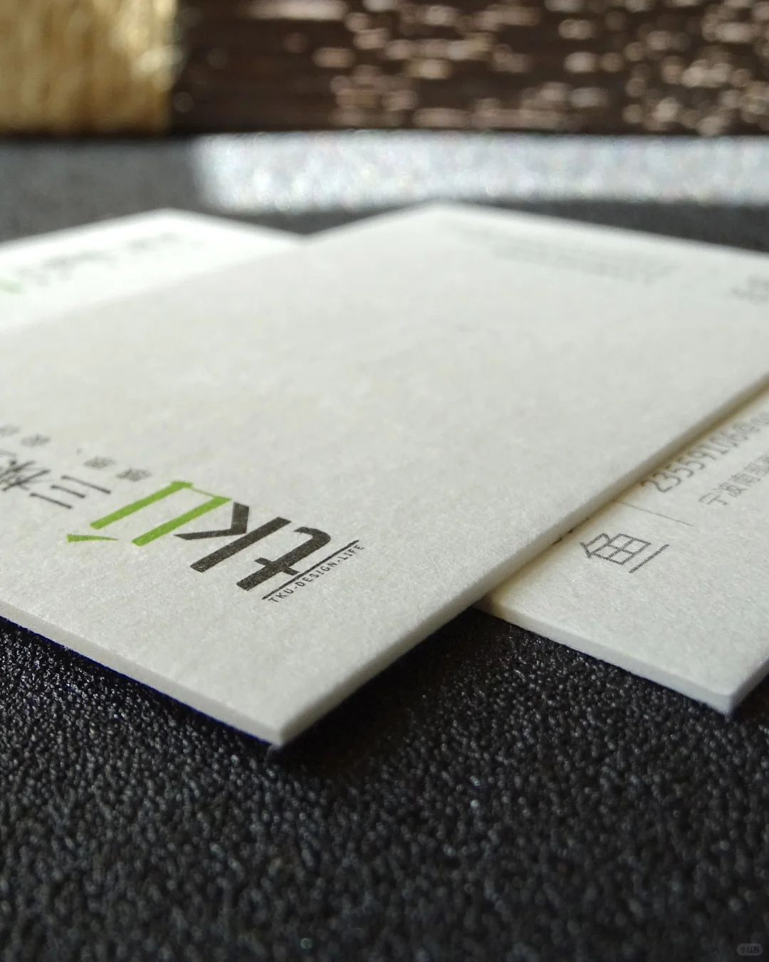 棉纸高端名片印刷，压凹工艺让名片更有品味