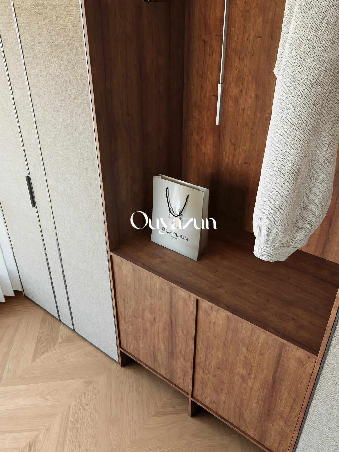 布纹与木纹的优雅碰撞｜打造衣柜的高级感