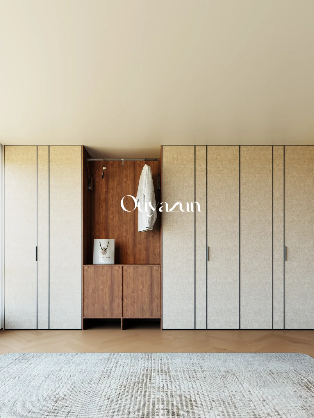 布纹与木纹的优雅碰撞｜打造衣柜的高级感