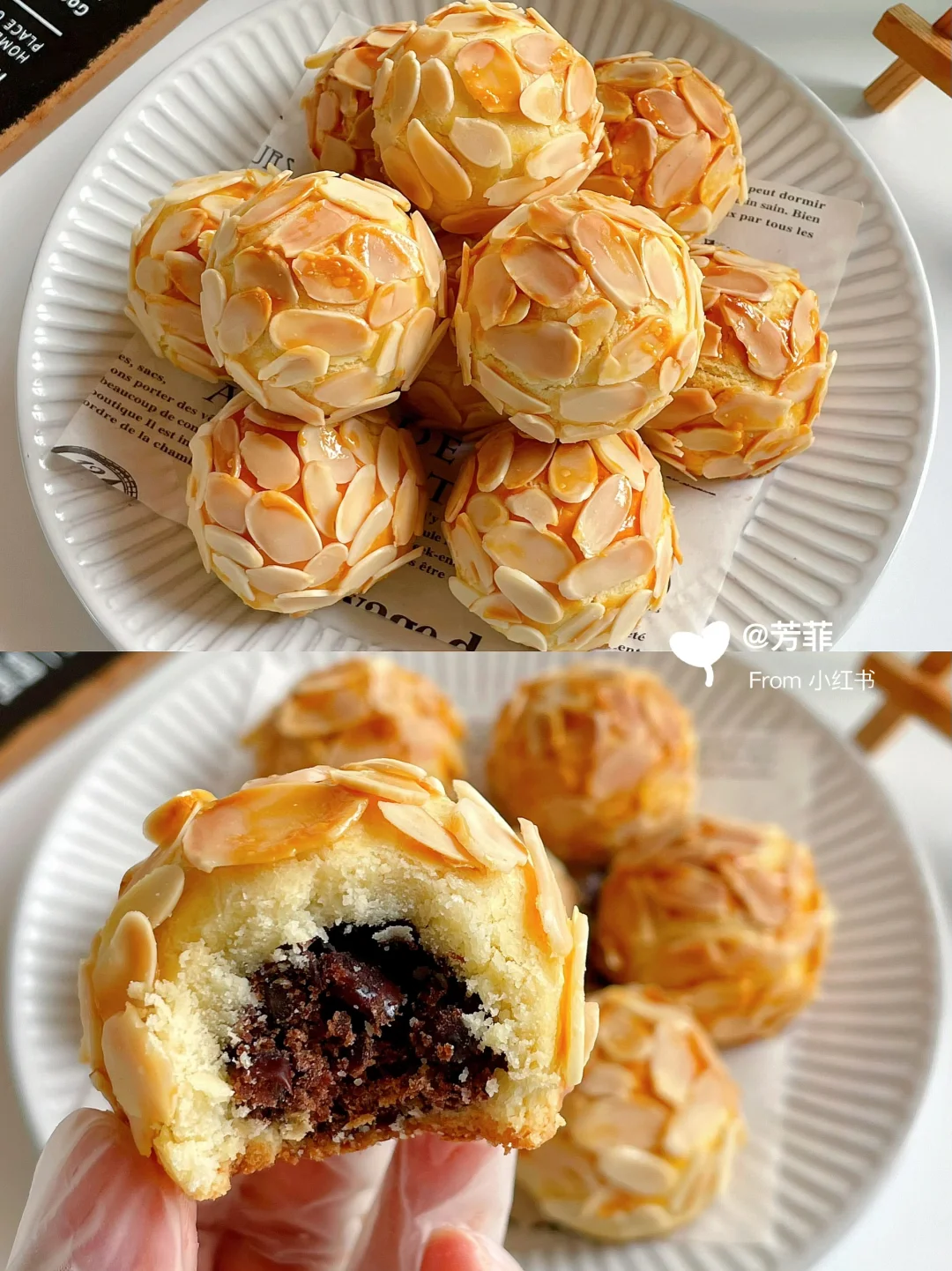 被夸爆了❗️巨好吃的杏仁红豆酥，这配方绝了