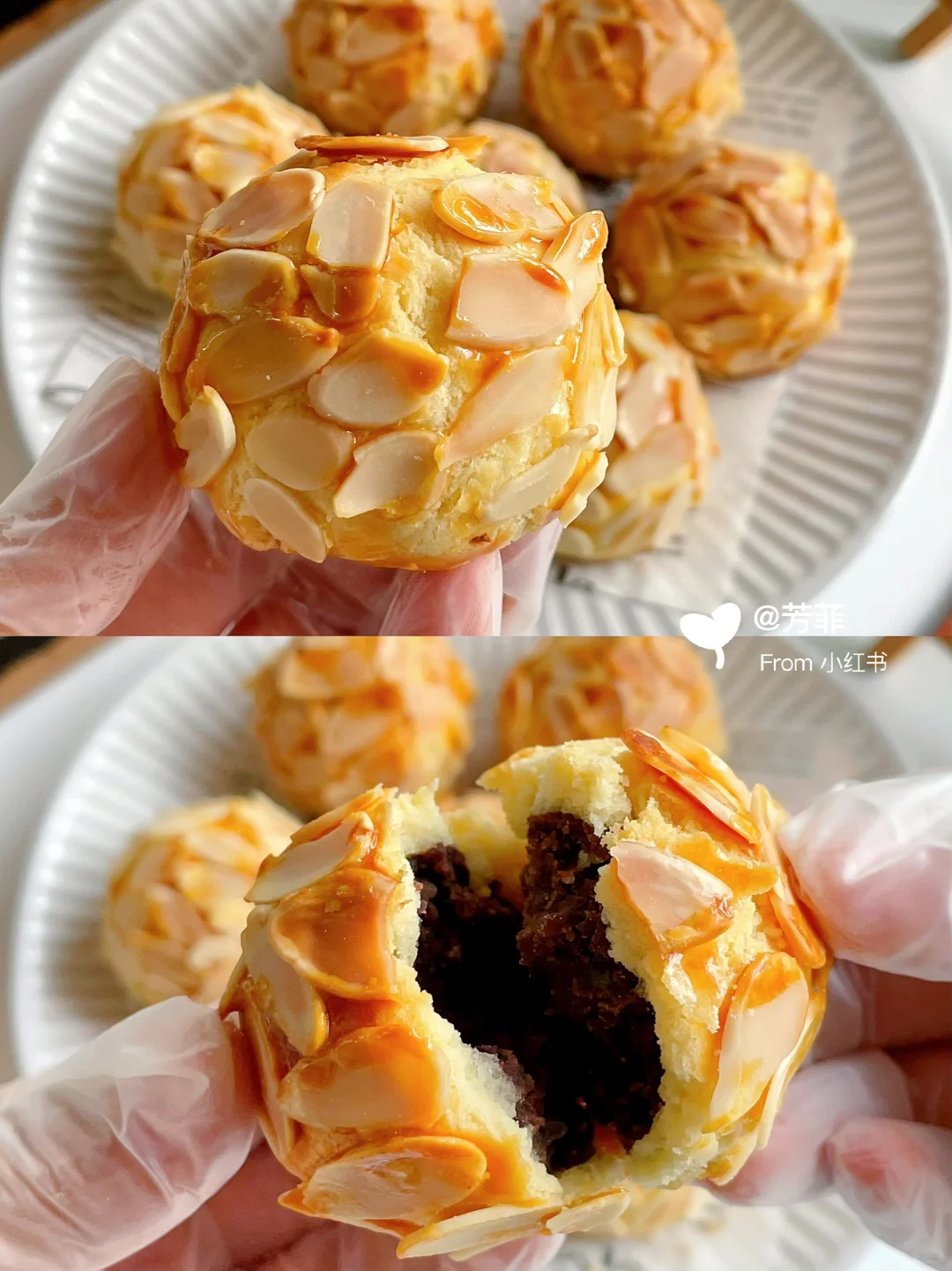 被夸爆了❗️巨好吃的杏仁红豆酥，这配方绝了