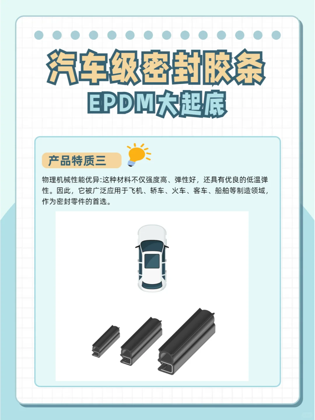 三元乙丙密封胶条，汽车级的密封神器！