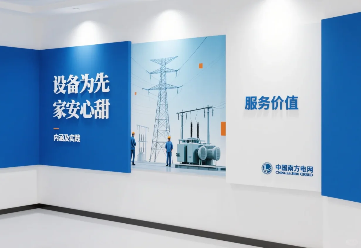 电网文化墙，把设备保障讲得很扎实