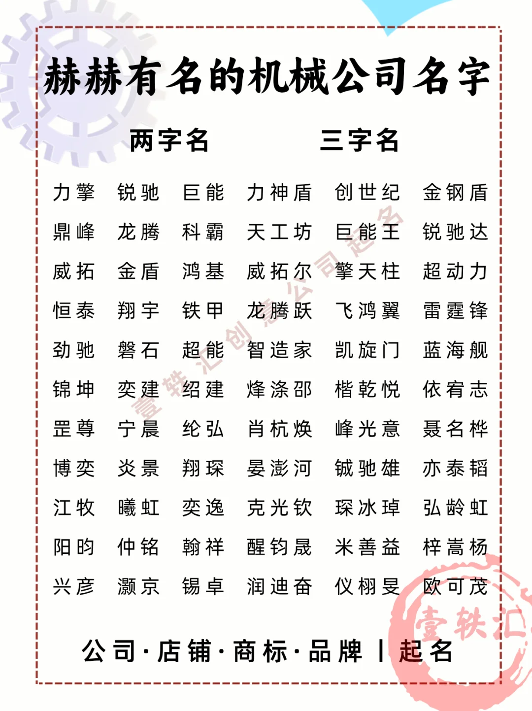 机械公司起名合集|赫赫有名的机械公司名字