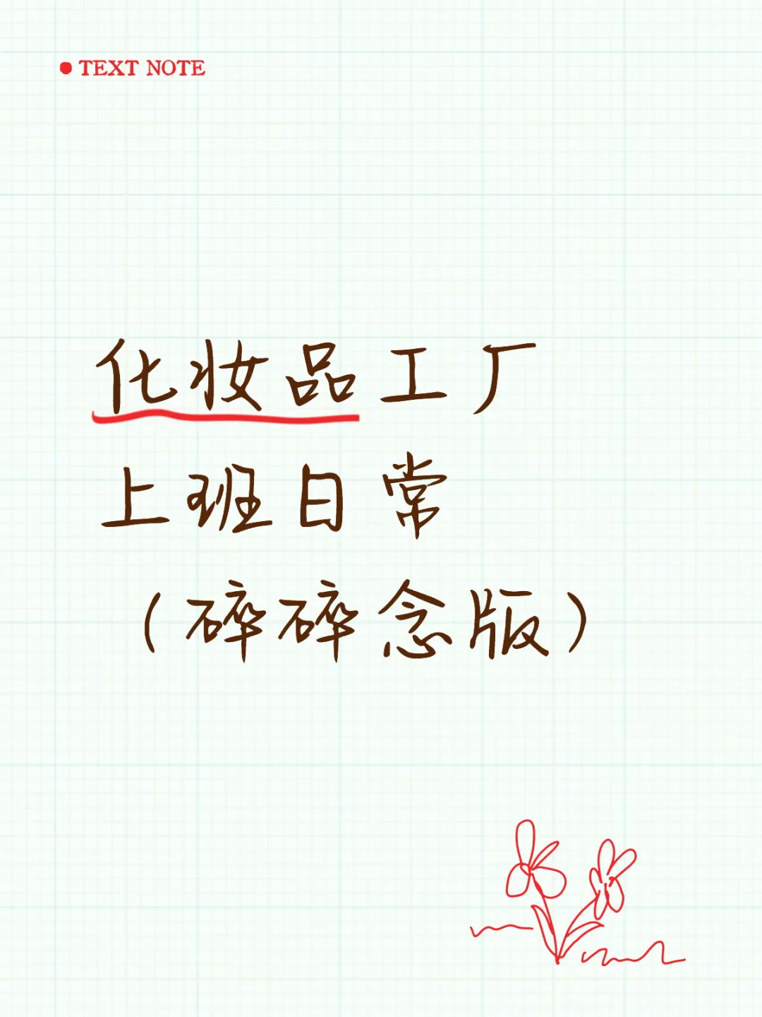 化妆品工厂工作日常
