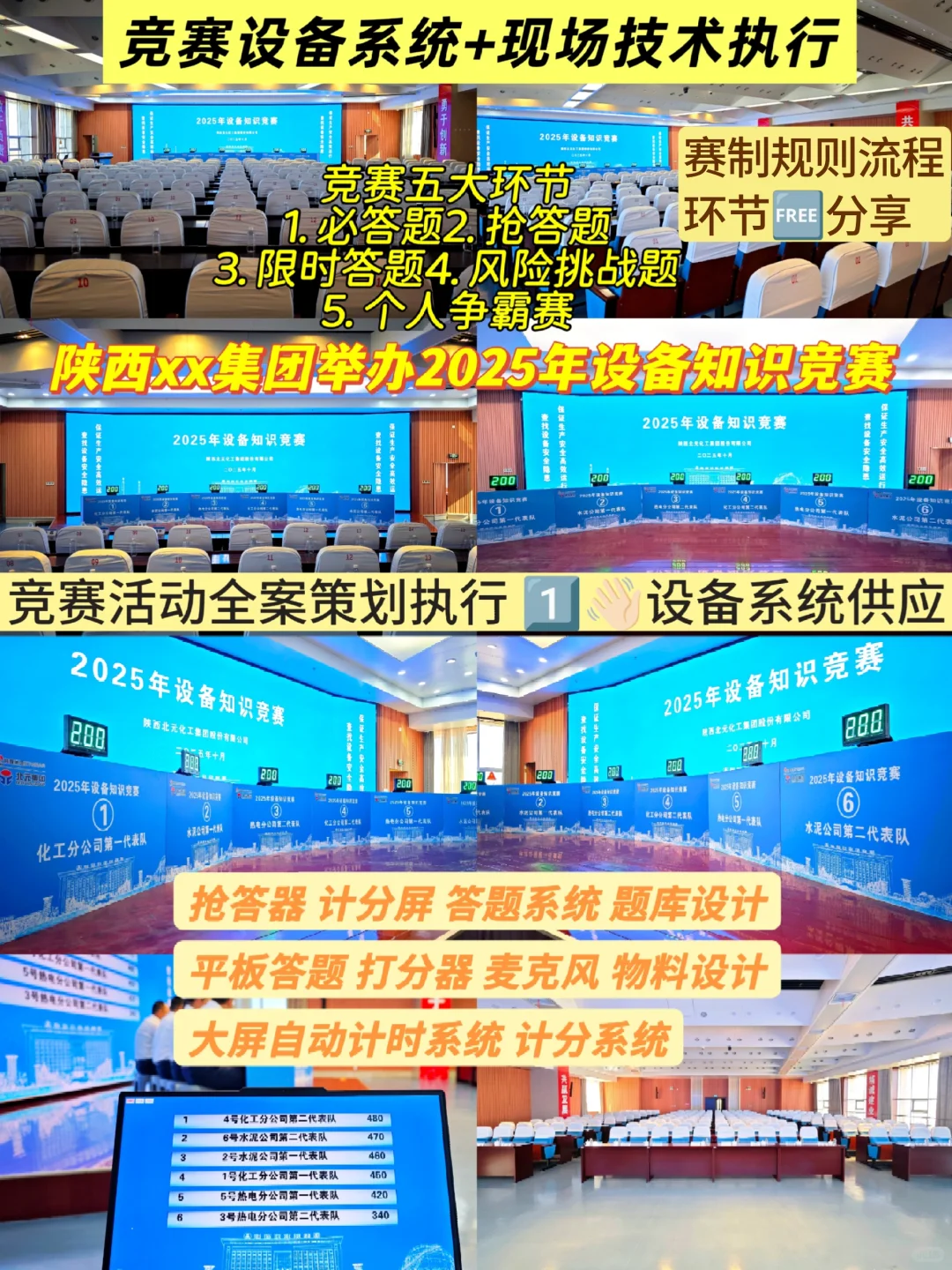 集团公司单位企业设备知识竞赛方案答题系统