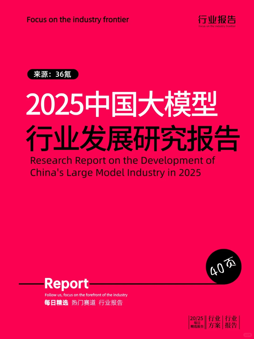 2025年中国大模型行业发展研究报告