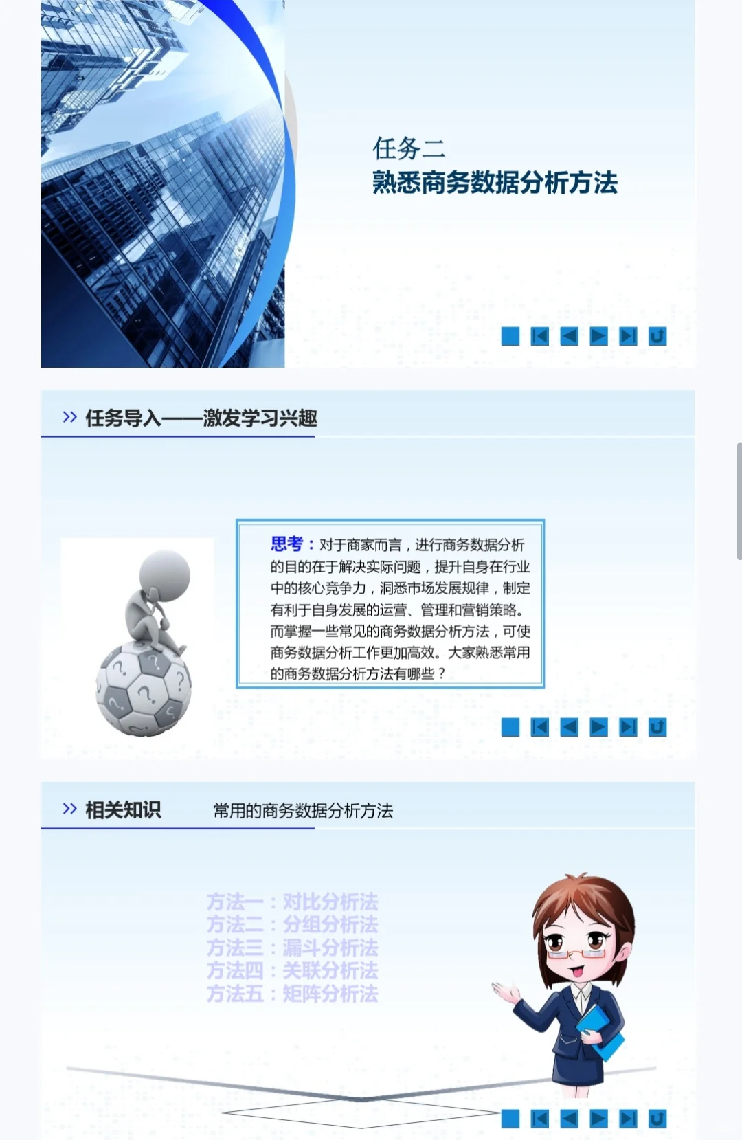 商务数据分析与应用课程教学PPT课件教案