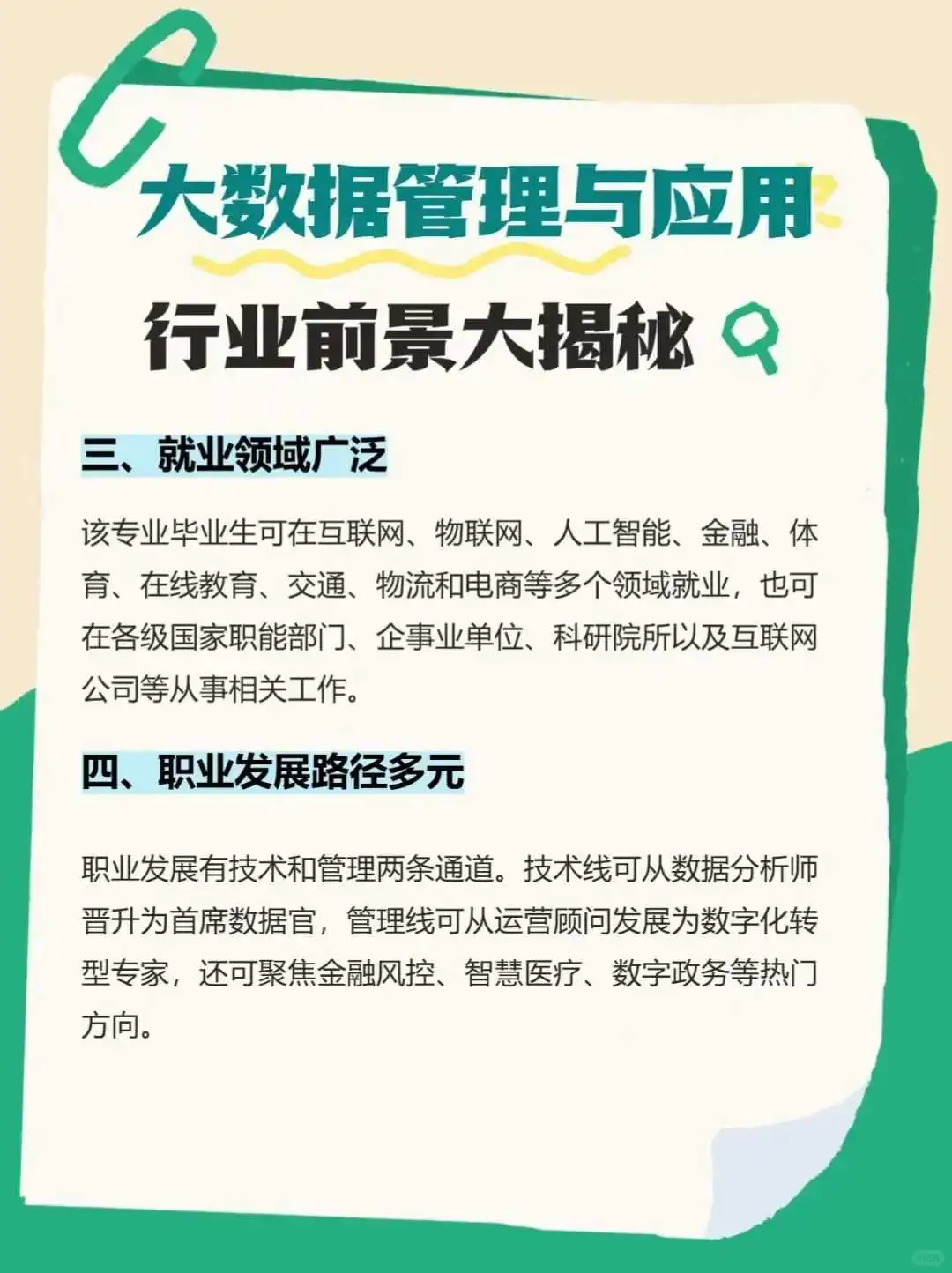 大数据管理与应用行业前景大揭秘❗
