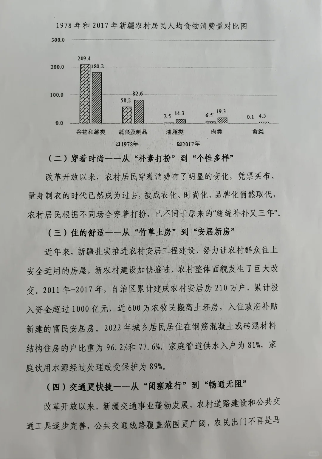 改革开放以来新疆发展变化调研报告