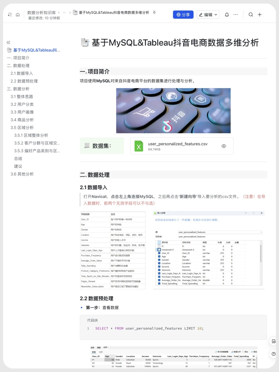 基于MySQL&Tableau抖音电商数据多维度分析