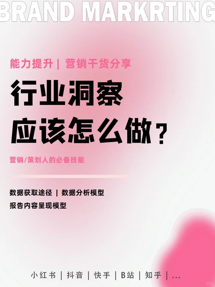 行业洞察怎么做？快速摸清一个行业看这个☟