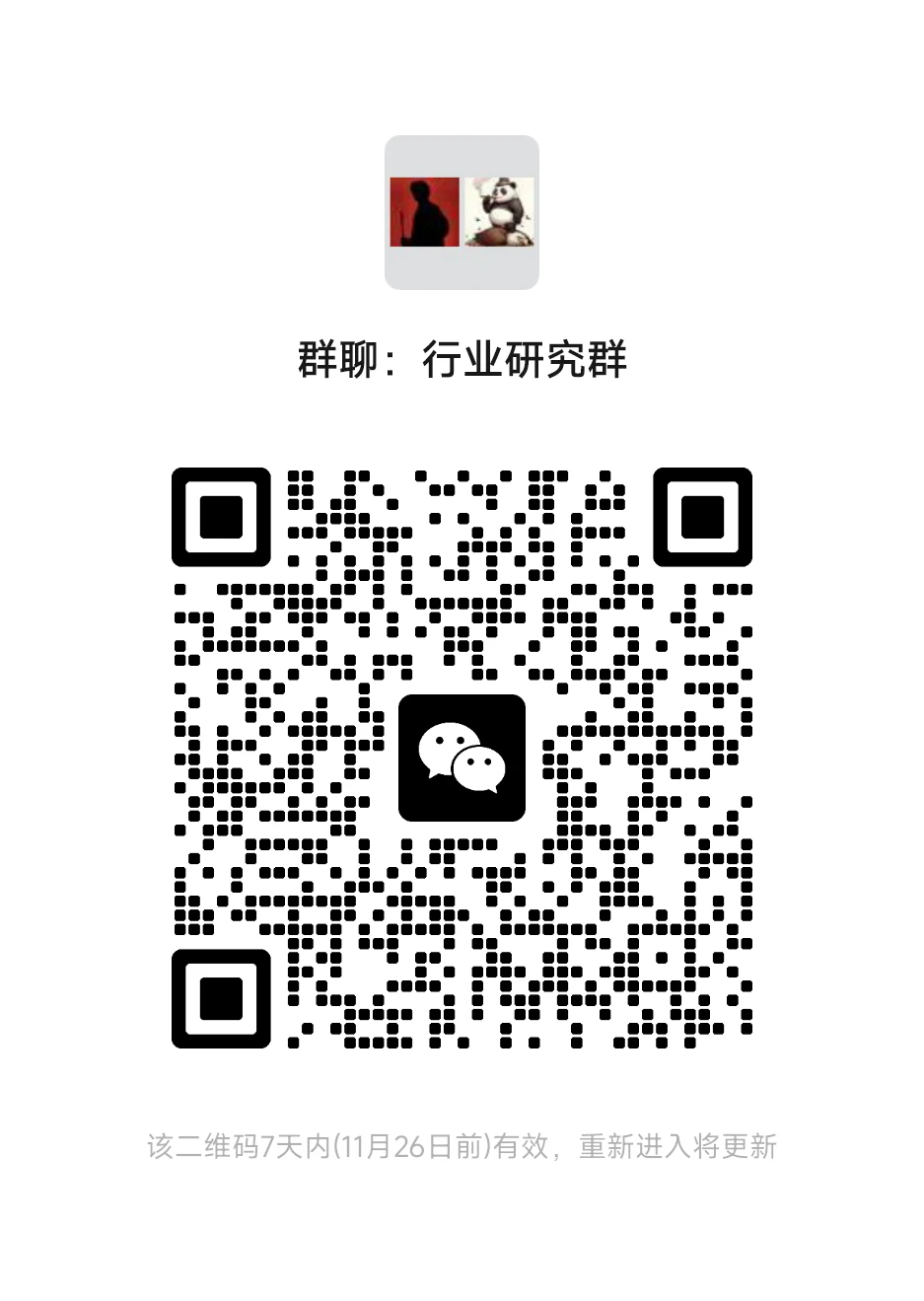 创建了一个行业研究群