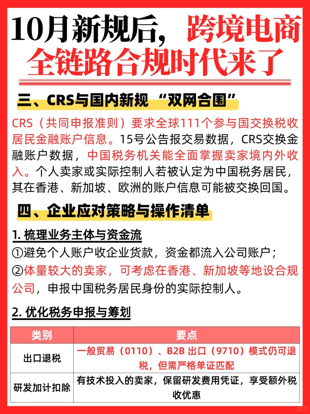 10月新规后,跨境电商全链路合规时代来了!
