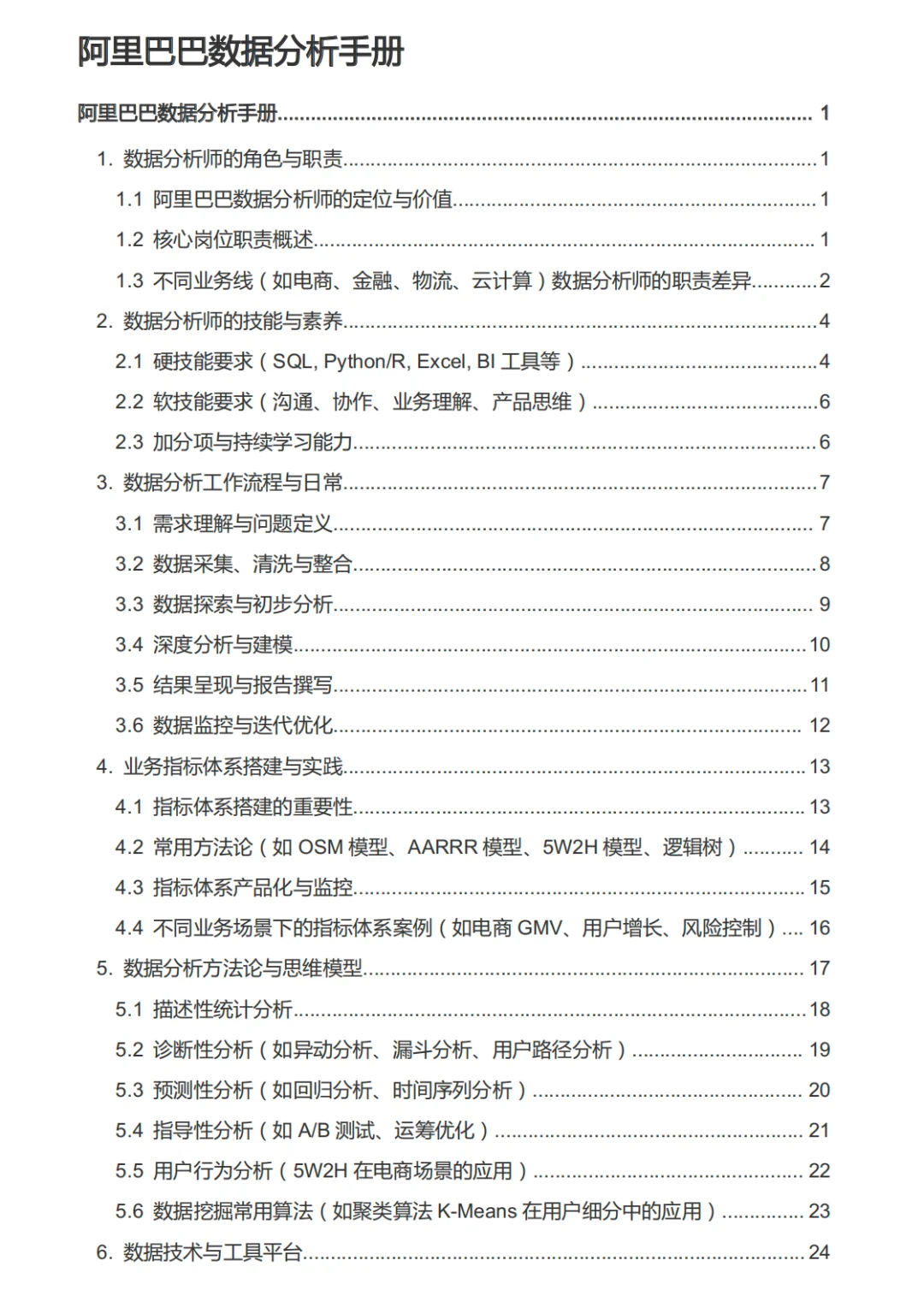 阿里&美团&小米数据分析手册-分享