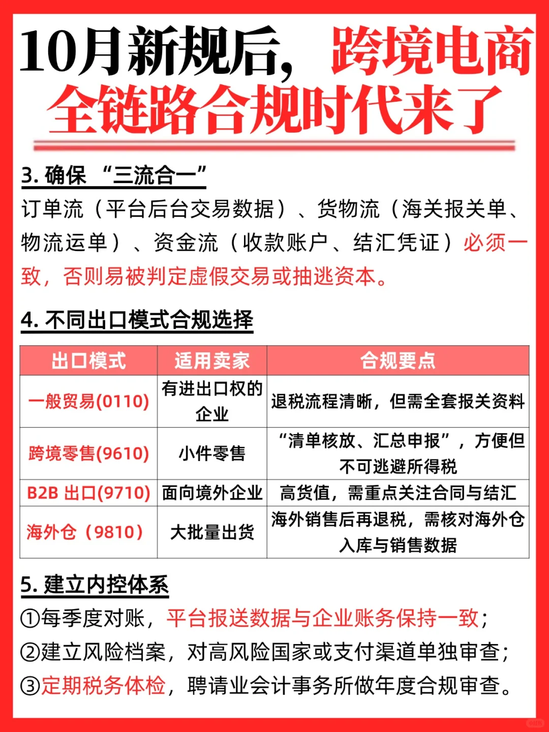 10月新规后,跨境电商全链路合规时代来了!