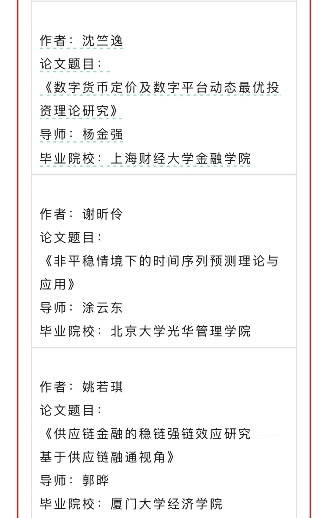 2024年当代经济学博士创新项目成果揭晓