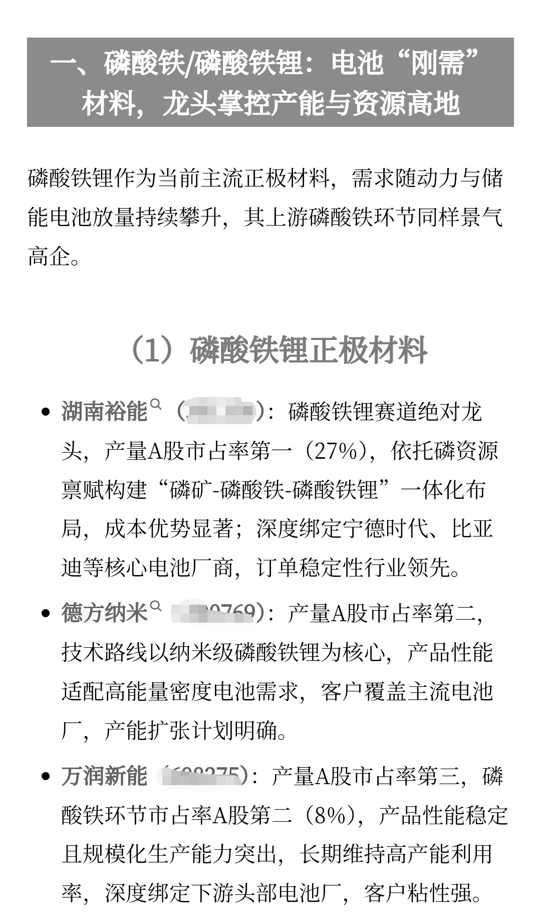电池行业高成长细分赛道