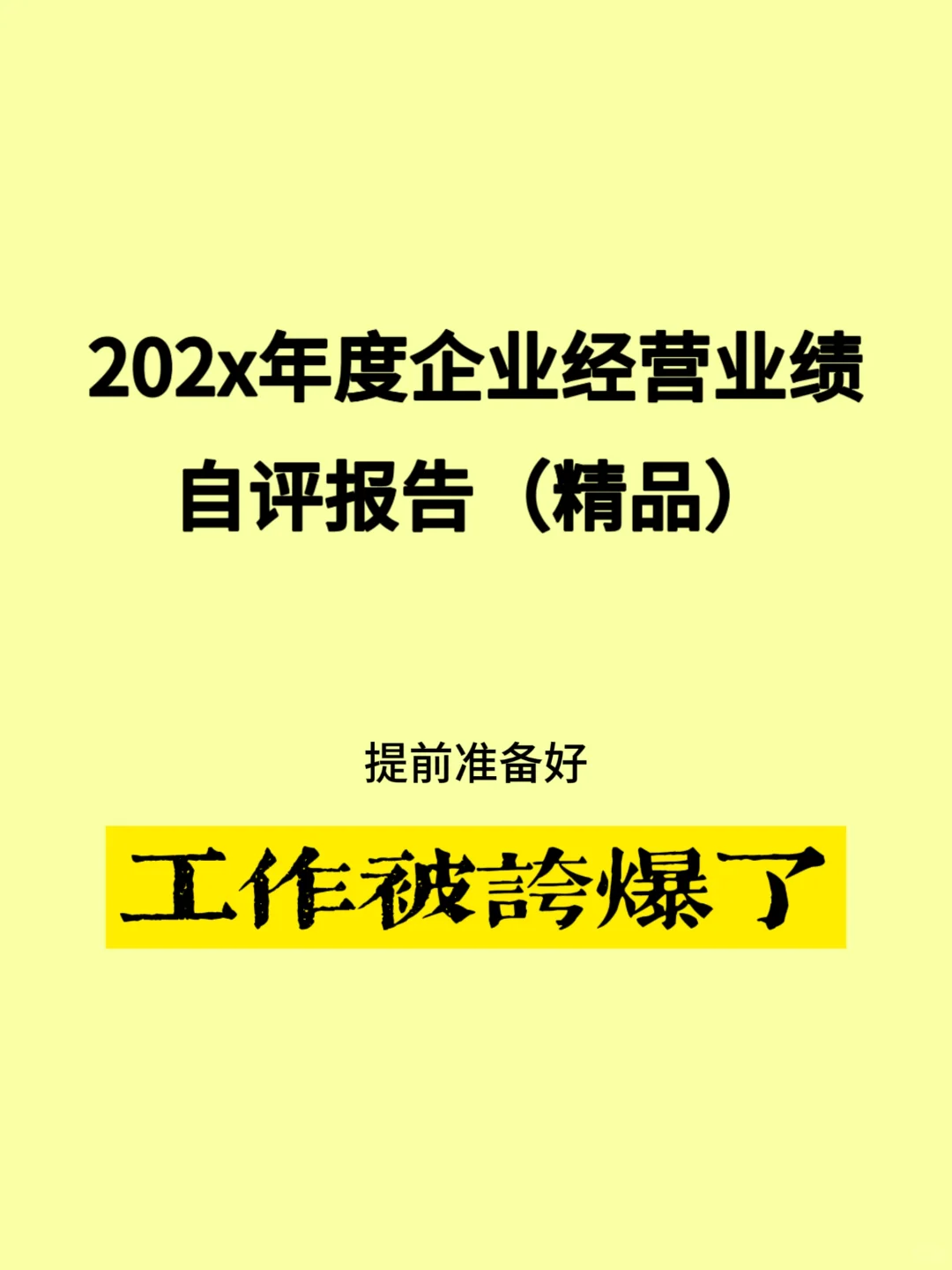 202x年度企业经营业绩自评报告（精品）
