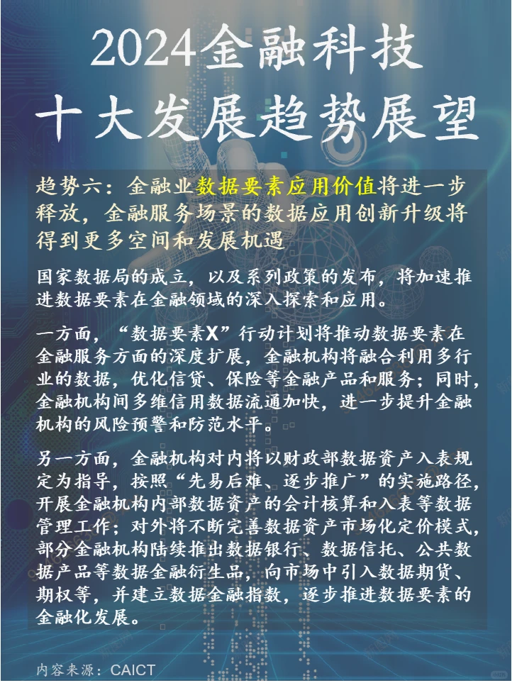 2024金融科技十大发展趋势展望-CAICT