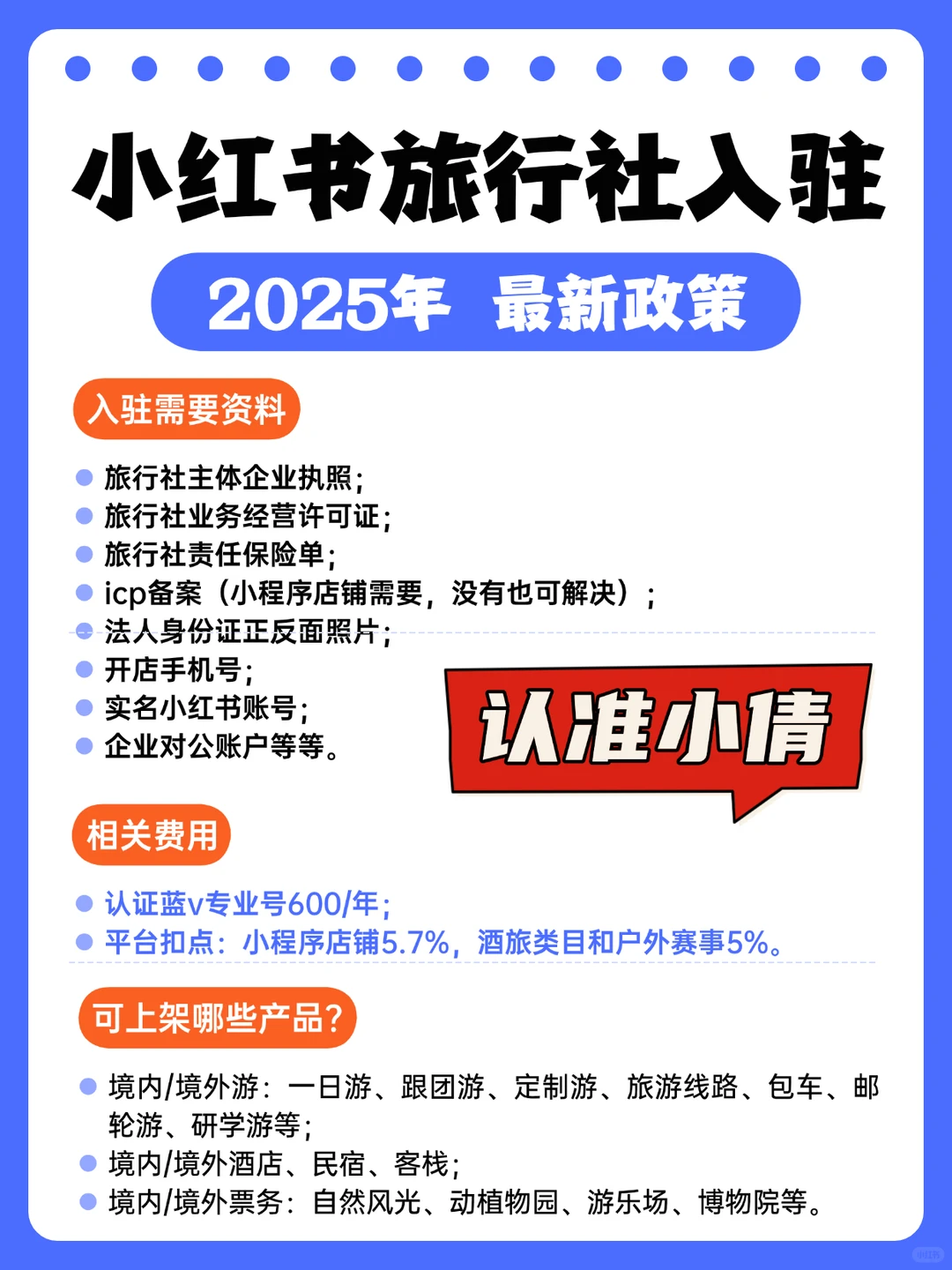 小红书旅行社怎么入驻开店?选择什么类目?