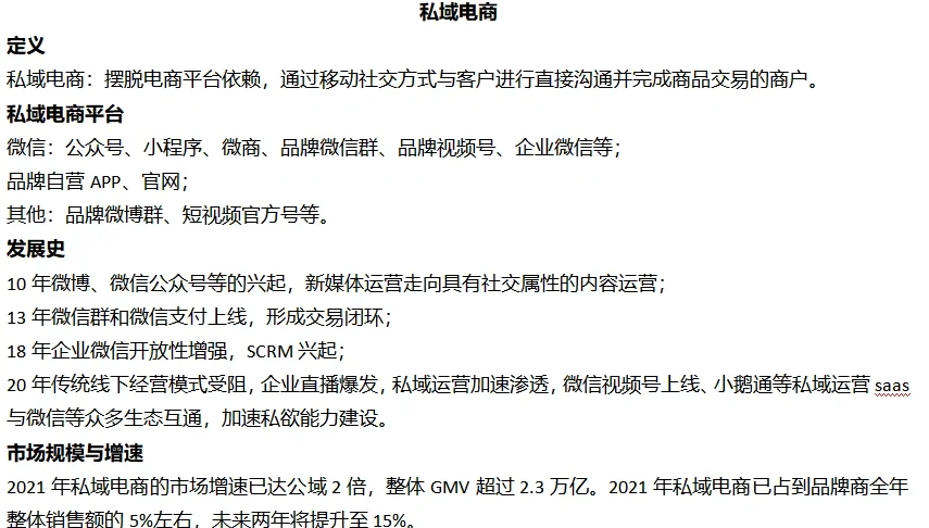 出海赛道vc实习行研1｜私域电商科普篇