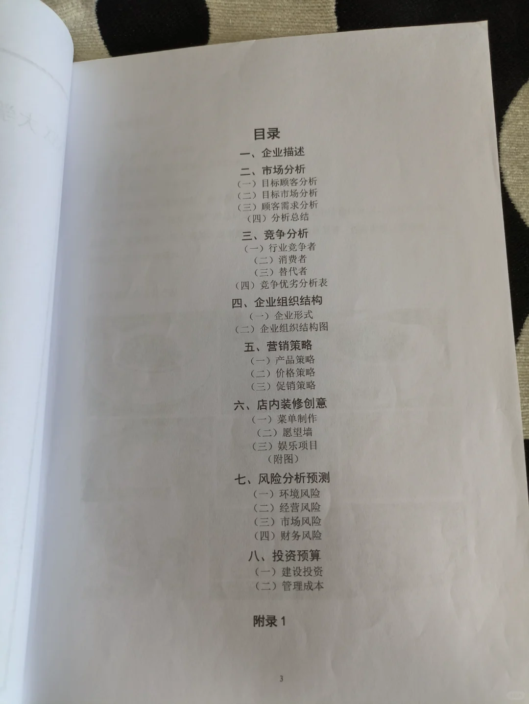 甜品店创业计划书