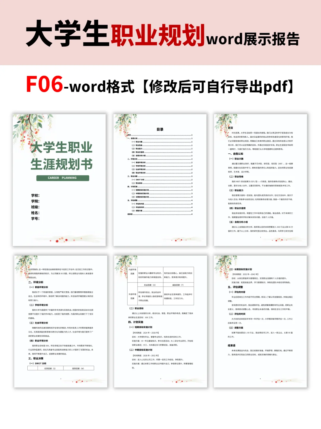 大学生职业规划大赛发展报告*成长赛道