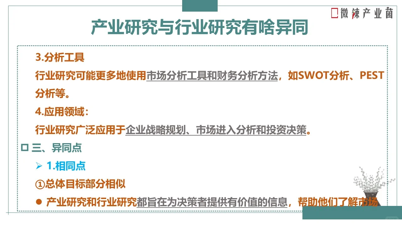 产业研究Vs行业研究