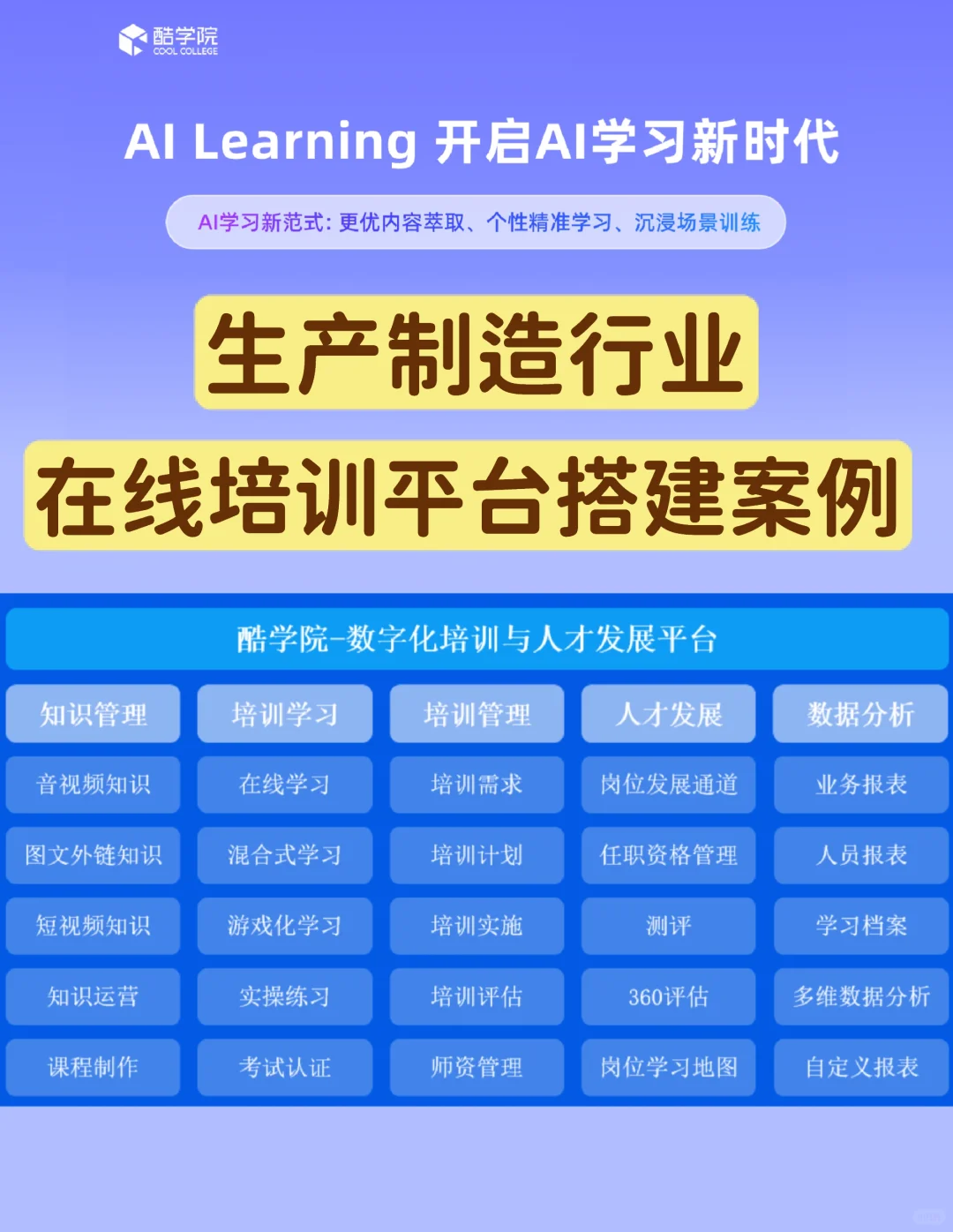 在线培训平台 生产制造行业 搭建案例