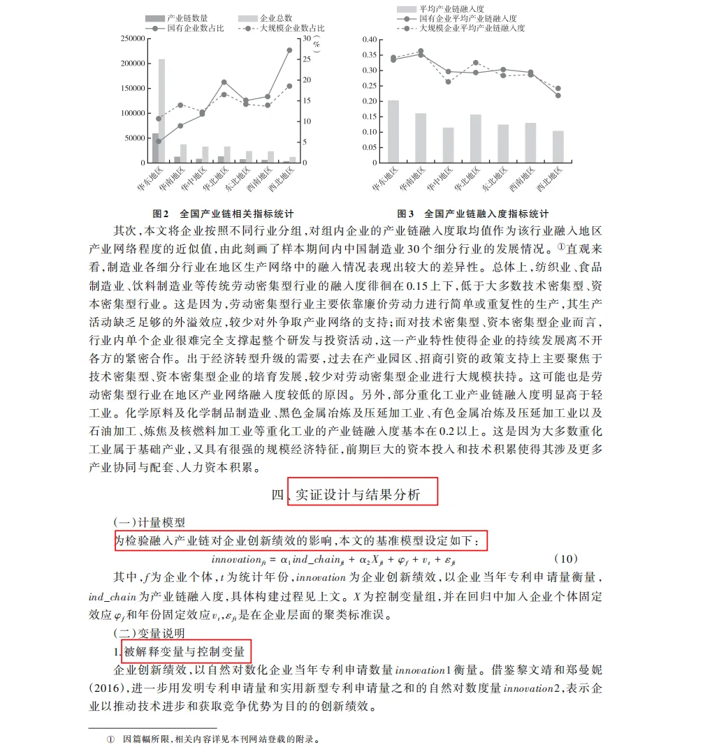 产业链融入与企业创新研究