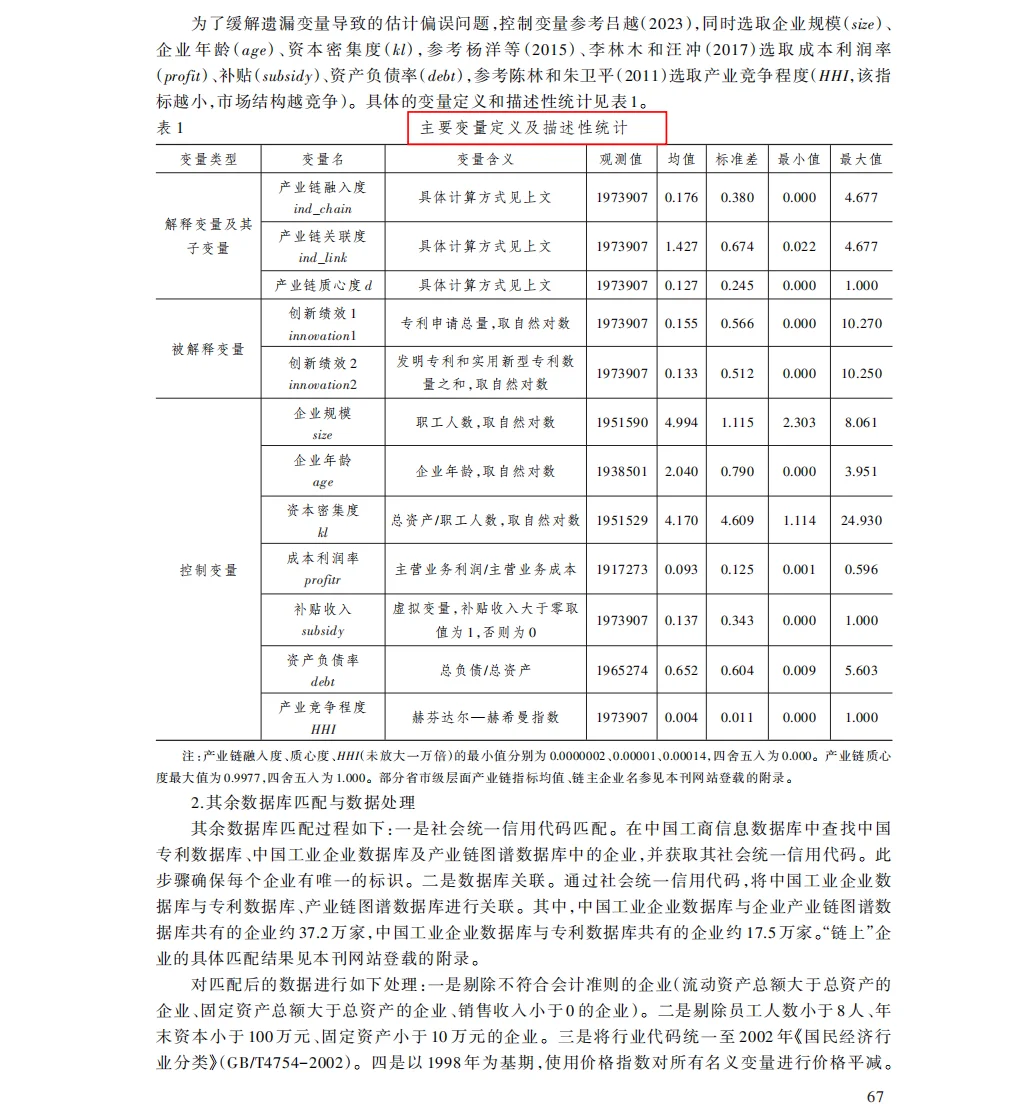 产业链融入与企业创新研究