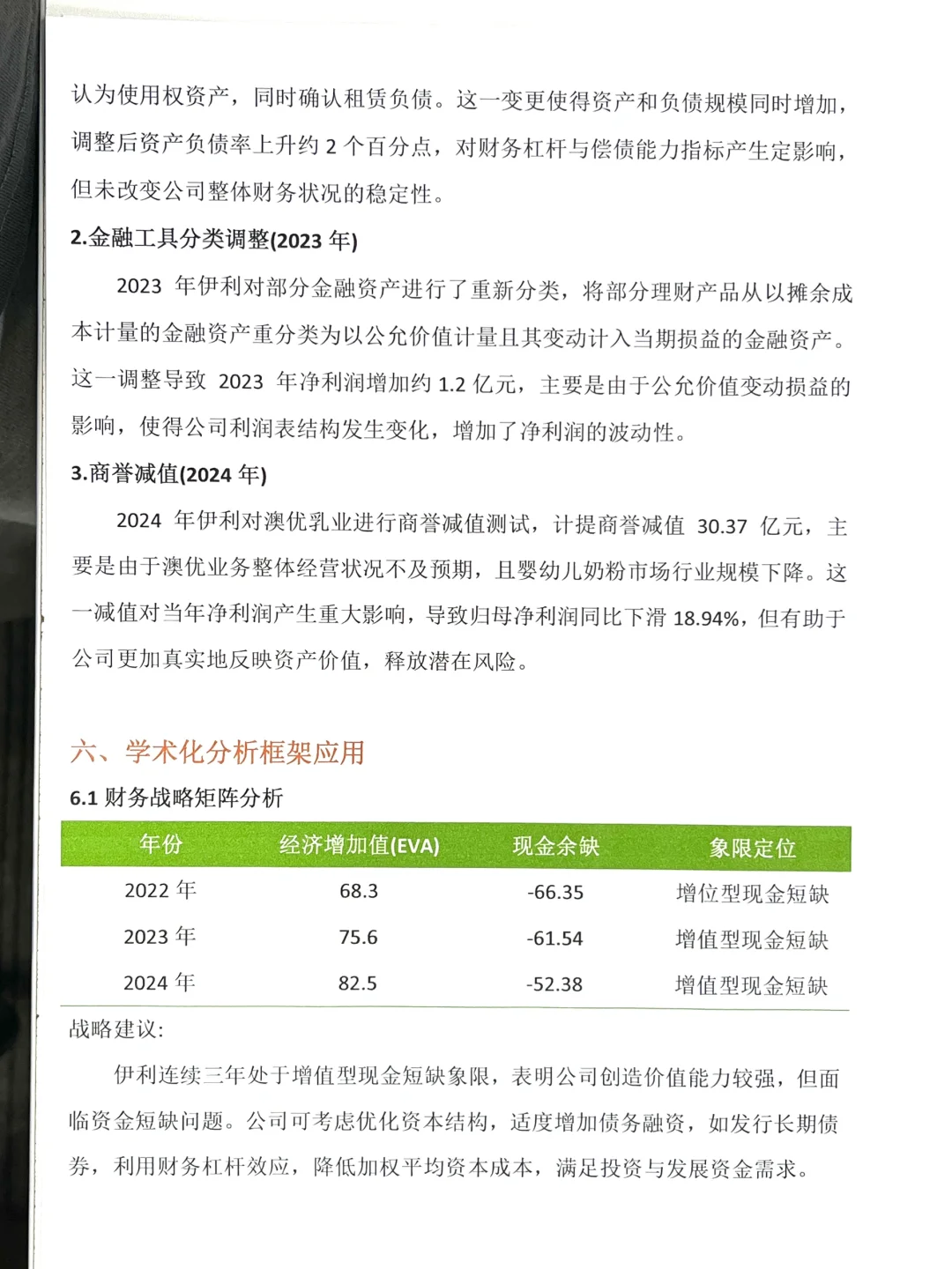 伊利集团财务分析报告