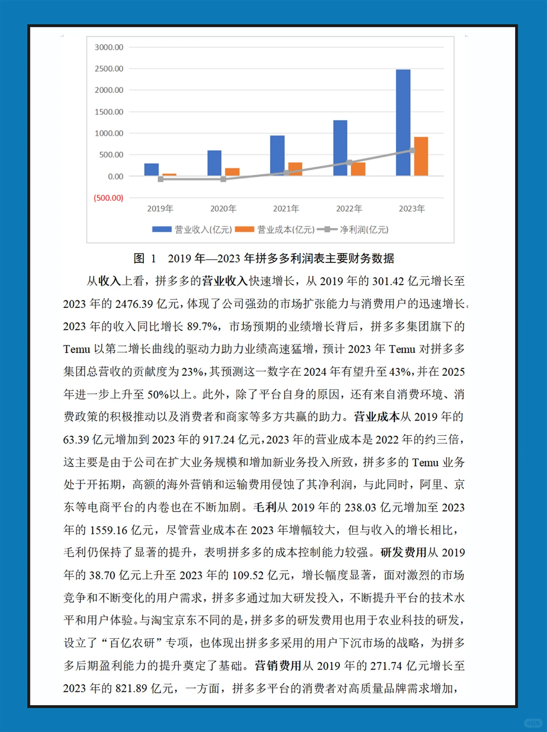 拼多多近几年财务报表数据分析报告