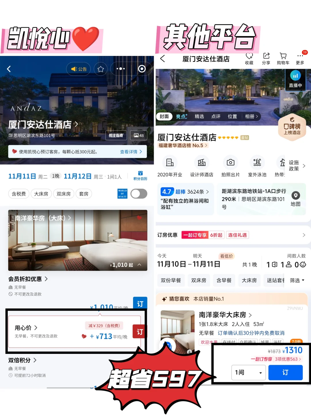 酒旅博主熬夜深扒出来的凯悦心福利，太香了