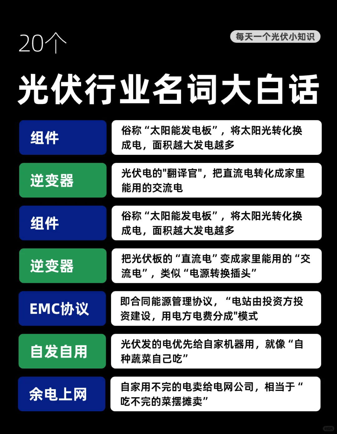 我们都是光伏人的小常识来啦～